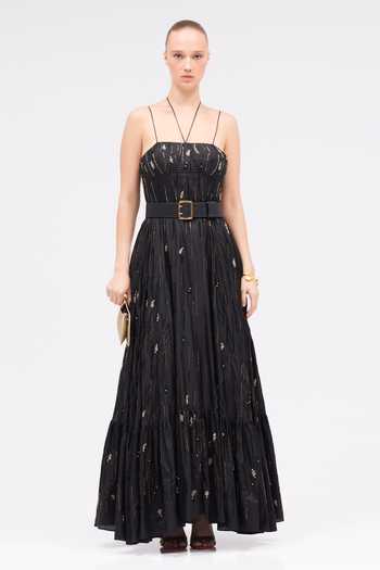 Sruti Dalmia The Velvet Hour Hand Embroidered Dress 