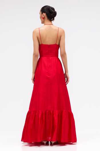 Sruti Dalmia Thalia Rose Criss Cross Neck Dress 