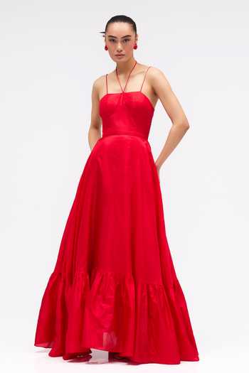 Sruti Dalmia Thalia Rose Criss Cross Neck Dress 