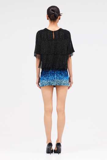 Sruti Dalmia Nightbloom Ombre Mini Skirt 