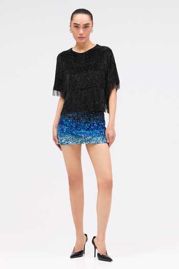 Sruti Dalmia Nightbloom Ombre Mini Skirt 