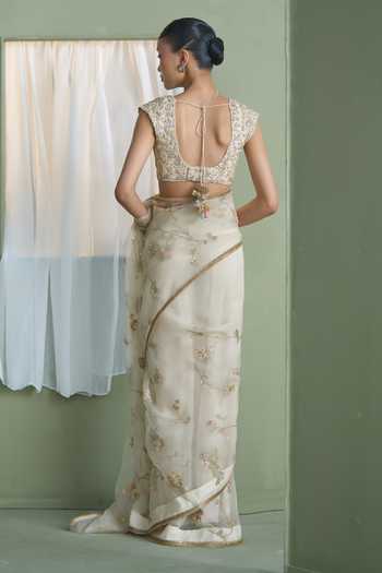 Summer By Priyanka Gupta Cassia Dori Embroidered Saree With Blouse