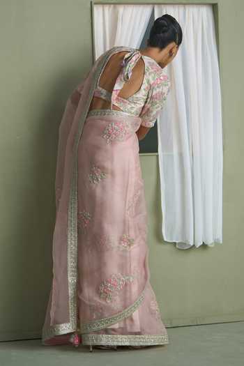 Summer By Priyanka Gupta Alice Dori Embroidered Saree With Blouse