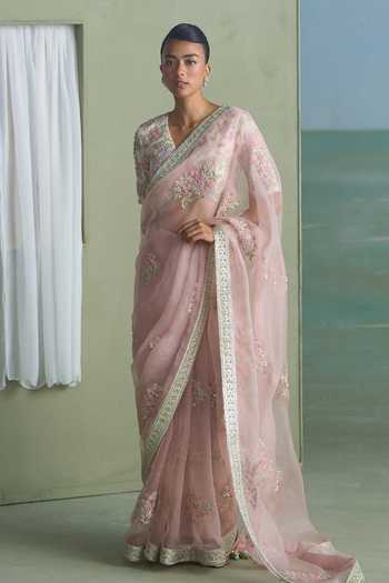 Summer By Priyanka Gupta Alice Dori Embroidered Saree With Blouse