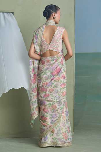 Summer By Priyanka Gupta Alicia Printed Saree With Blouse