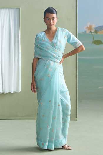 Summer By Priyanka Gupta Clara Embroidered Saree & Blouse Set