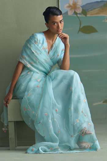 Summer By Priyanka Gupta Clara Embroidered Saree & Blouse Set