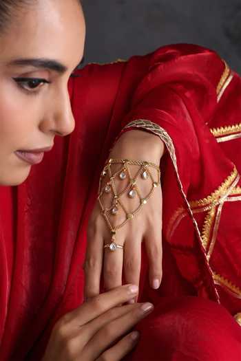 Swabhimann Polki Jaal Pattern Hathphool 