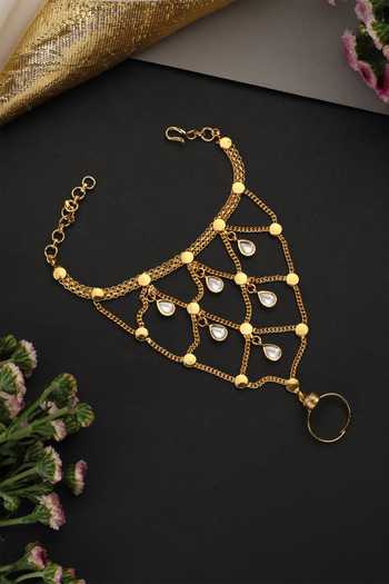 Swabhimann Polki Jaal Pattern Hathphool 