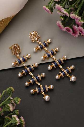 Swabhimann Polki Embellished Dangler Earrings 