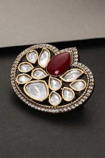 Swabhimann Polki Embellished Brooch 
