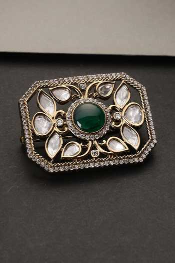 Swabhimann Embellished Polki Brooch 