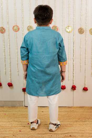 Tiny Colour Stripe Pattern Kurta Set 
