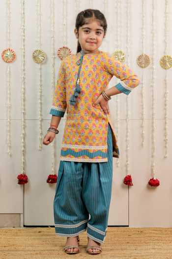 Tiny Colour Floral Print Kurta & Salwar Set 