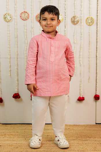 Tiny Colour Hand Block Print Kurta Set 