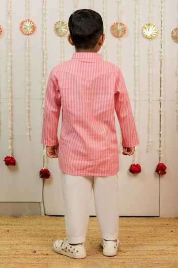 Tiny Colour Hand Block Print Kurta Set 