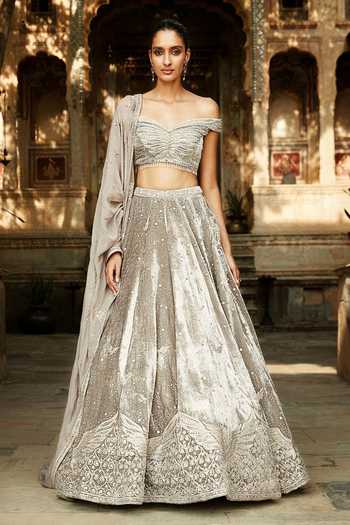 MATSYA The Matsya Embroidered Winged Lehenga Set