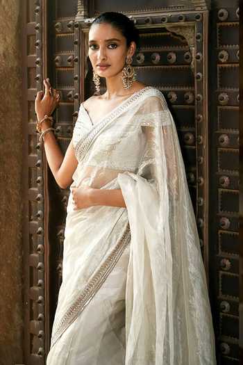 MATSYA The Iconic Winged Blouse & Saree Set