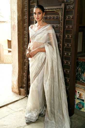MATSYA The Iconic Winged Blouse & Saree Set