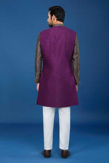 Arihant Rai Sinha Floral Woven Sherwani Set 
