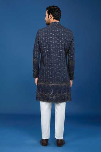 Arihant Rai Sinha Linear Embroidered Sherwani Set 
