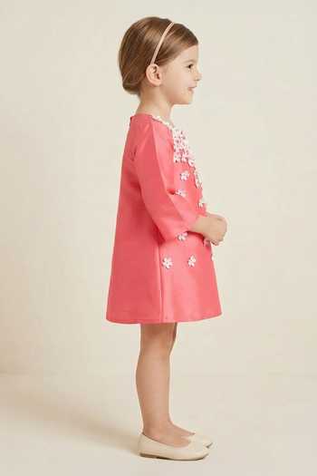 Buy A Little Fable Coral Taffeta Fall Full Of Flower Dress Online at Aza Fashions Buy_A Little Fable_Coral Taffeta Fall Full Of Flower Dress _Online_at_Aza_Fashions