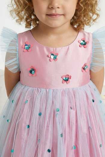 Buy A Little Fable Pink Polyester Dreamy Flare Dress Online at Aza Fashions Buy_A Little Fable_Pink Polyester Dreamy Flare Dress _Online_at_Aza_Fashions