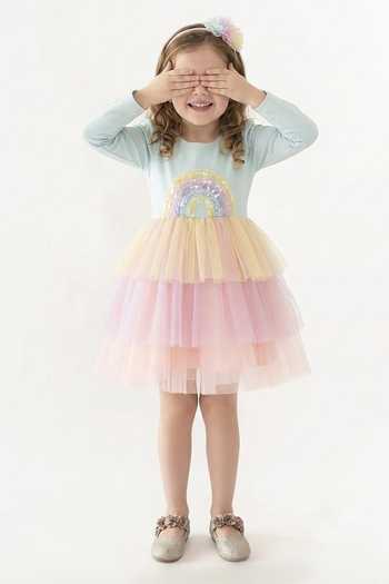 A Little Fable Rainbow Song Full Sleeves Dress 