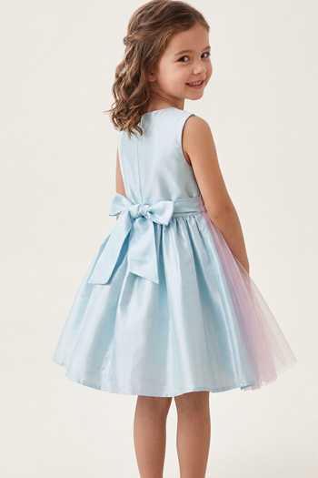 A Little Fable Blue Rainbow Fun Dress 