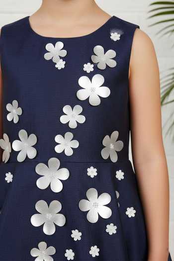 Buy A Little Fable Navy Polyester Elsa Dress Online at Aza Fashions Buy_A Little Fable_Navy Polyester Elsa Dress _Online_at_Aza_Fashions