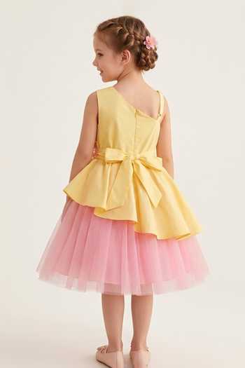 A Little Fable Off Shoulder Jaune Garden Dress 