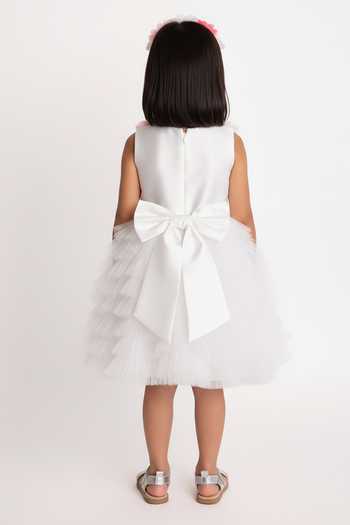 A Little Fable White Provence Cascade Dress 