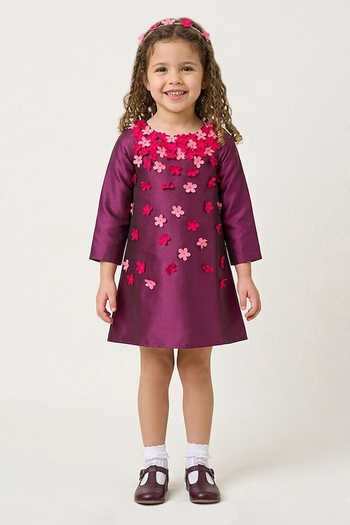 A Little Fable Prune Fall Full Of Flower Dress 