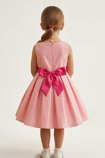 A Little Fable Pink Glazed Flower Dress 
