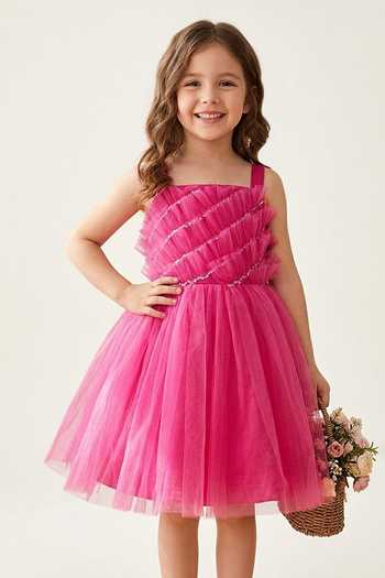 A Little Fable Tulip Ruffle Dress 