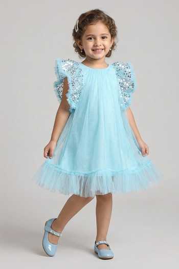 A Little Fable Glitter Moon Dress 