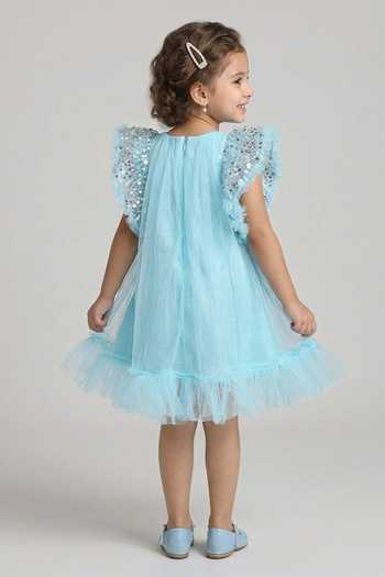 A Little Fable Glitter Moon Dress 