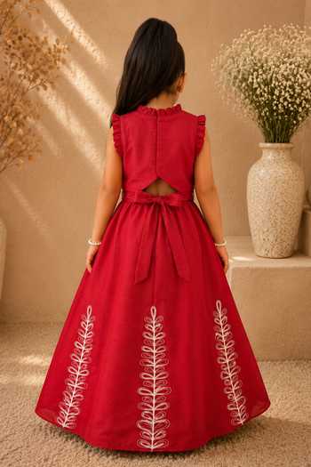 LA Dee DA Palash Pearl Embroidered Blouse & Lehenga Set 