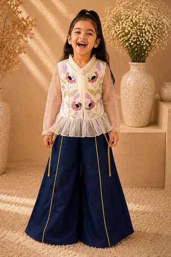 LA Dee DA Dahlia Embroidered Top & Palazzo Set 