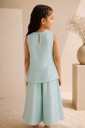 LA Dee DA Coral Embroidered Kurta & Palazzo Set 