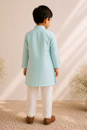 LA Dee DA Coral Embroidered Kurta Set 