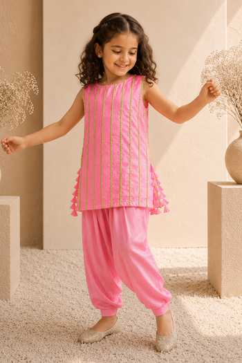 LA Dee DA Candy Embroidered Kurta & Salwar Set 