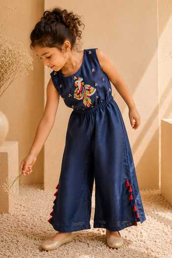 LA Dee DA Plume Embroidered Jumpsuit 
