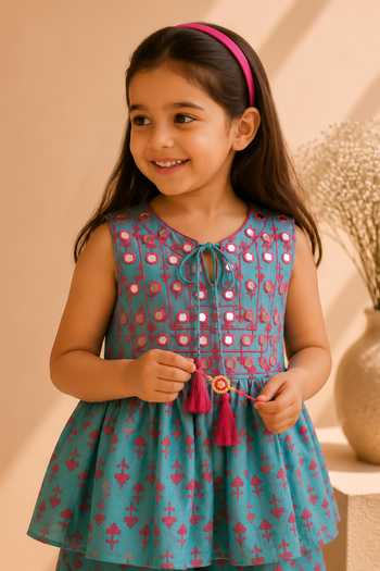 LA Dee DA Printed Top & Palazzo Set 