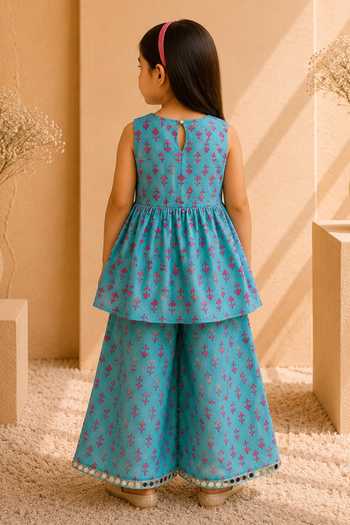 LA Dee DA Printed Top & Palazzo Set 
