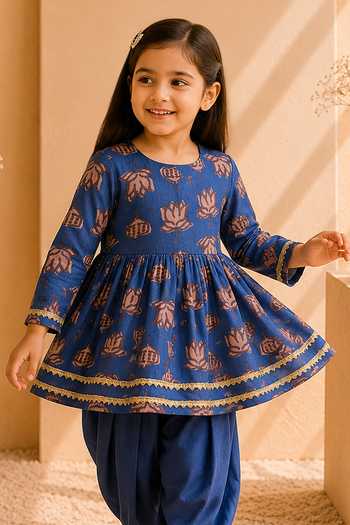 LA Dee DA Printed Kurta & Patiala Pant Set 