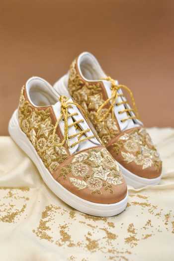 Around Always Kusum Floral Sequin Embroidered Sneakers