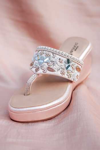 Around Always Jhanvi Floral Motif Wedges