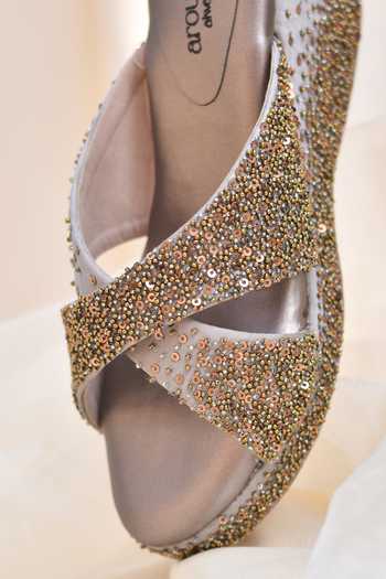 Buy Around Always Grey Vogue Embellished Cushioned Wedges Online at Aza Fashions Buy_Around Always_Grey Vogue Embellished Cushioned Wedges _Online_at_Aza_Fashions