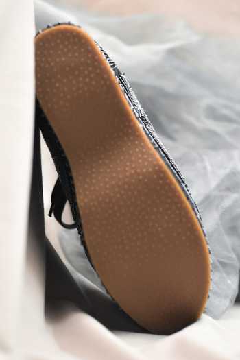 Around Always_Black Nazar Metallic Embellished Platform Sneakers _Online_at_Aza_Fashions